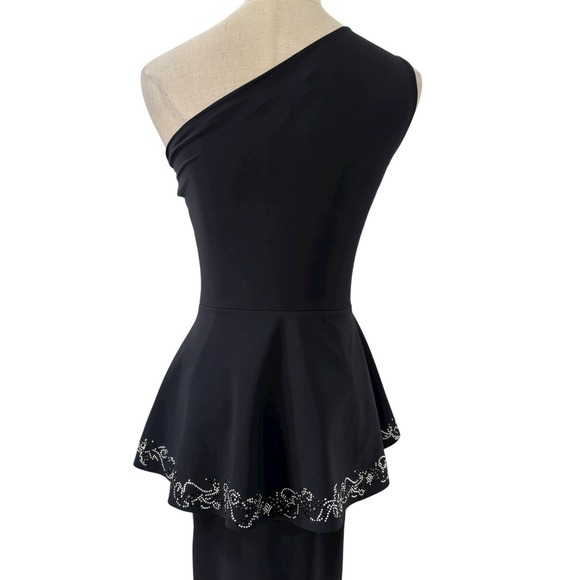 Chairs Boni Dress Black Cocktail Peplum Italy LBD Glam - Picture 6 of 9